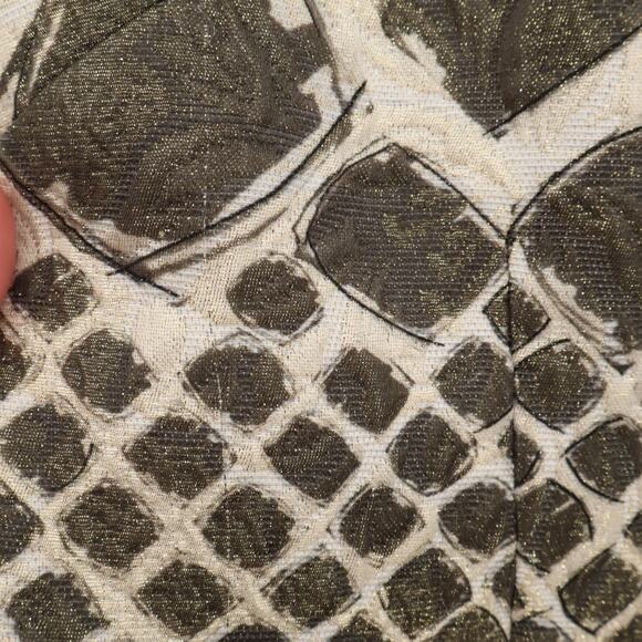 Pauw Amsterdam Structured Dress Metallic Snake Print Architectural Career Size 4 - Picture 11 of 11